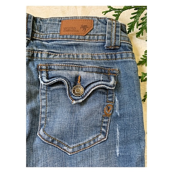 Vigoss Collection Shorts Denim Capri Shorts Distressed cropped jeans Size 6 - Picture 5 of 8